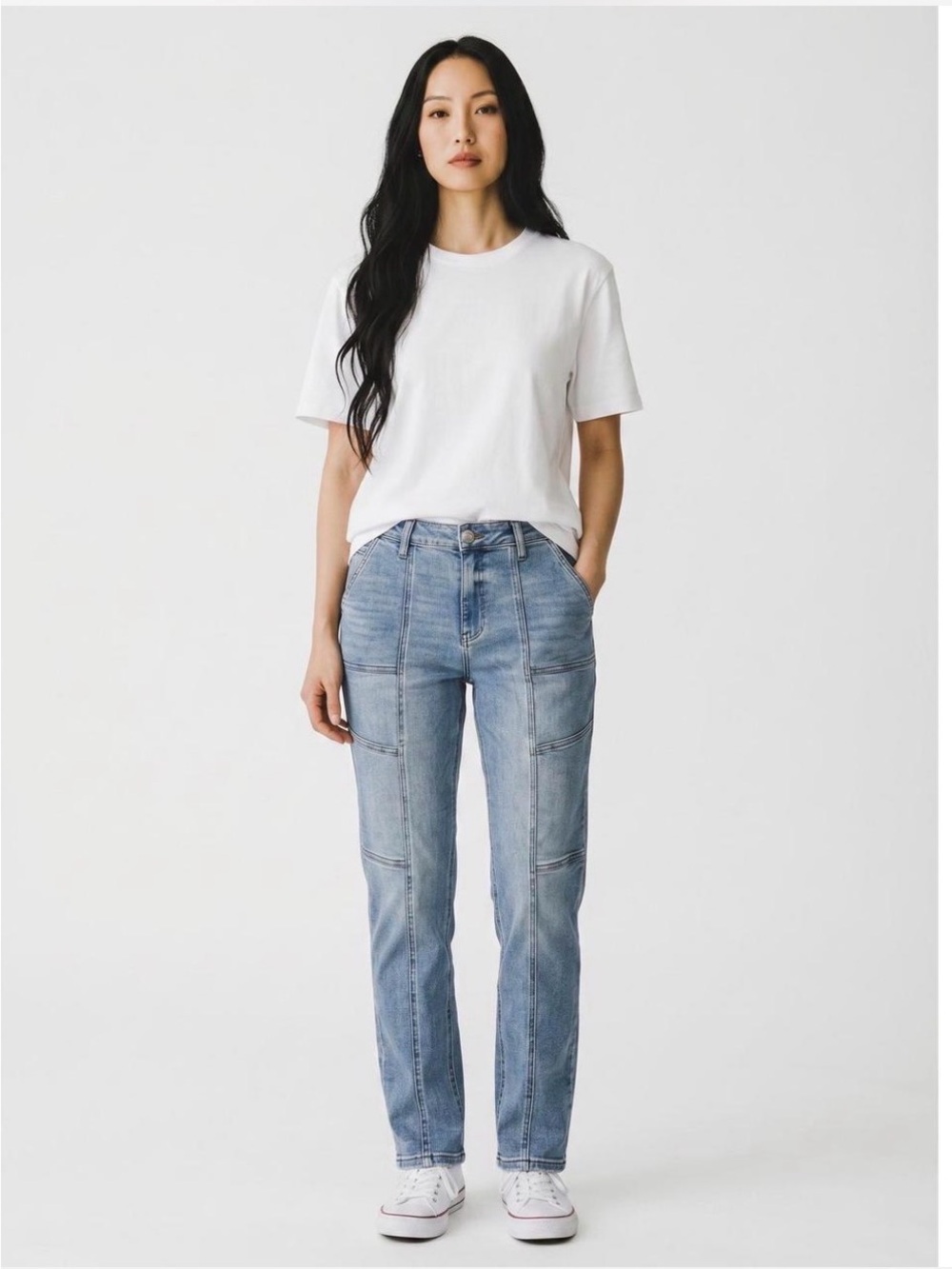 Kut from the Kloth Reece Straight leg utility jeans